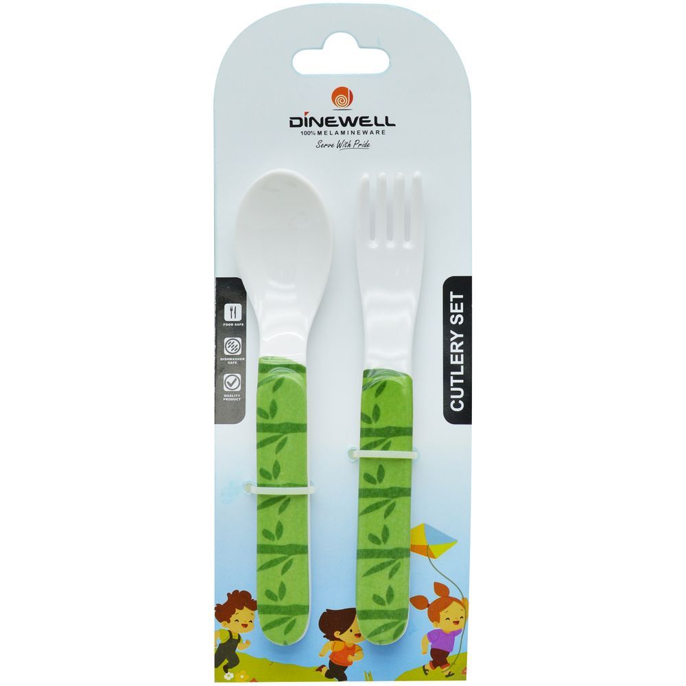 Dinewell - Kids Spoon And Fork Set Spoon - Rabbit - 2 Pcs - 6-Inch