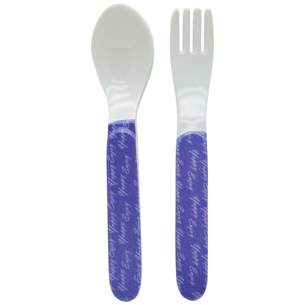 Dinewell - Kids Spoon And Fork Set Spoon - Study Time - 2 Pcs - 6-Inch