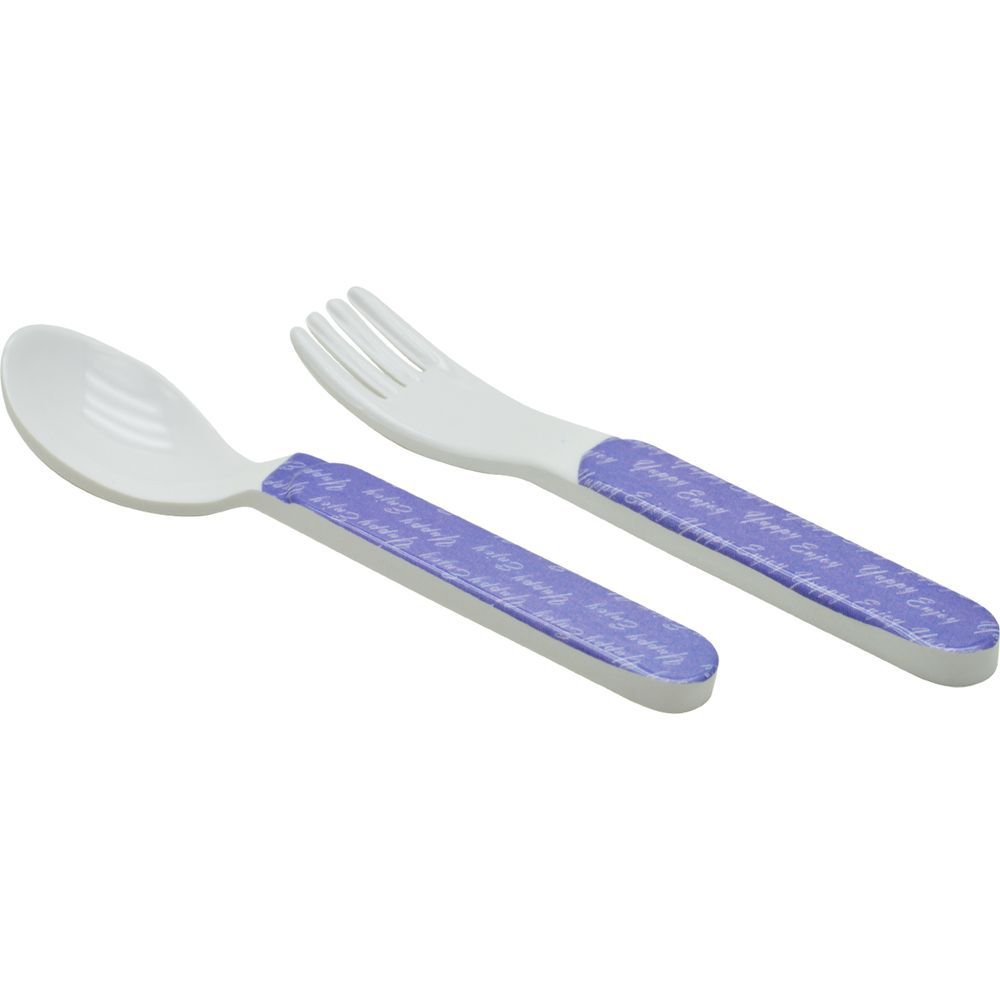 Dinewell - Kids Spoon And Fork Set Spoon - Study Time - 2 Pcs - 6-Inch