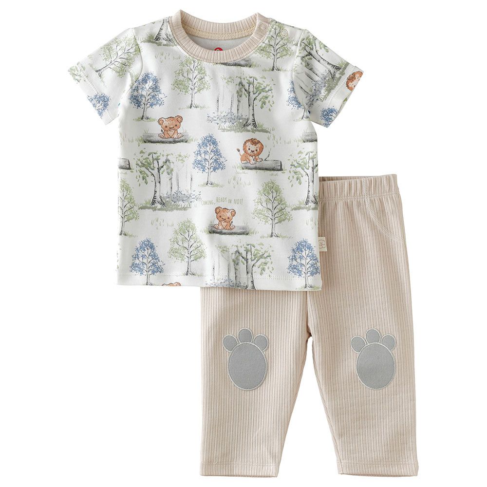 Elegant Kids - 2pc-Set - Breezy Buddies Boy's Cotton T-Shirt And Pants