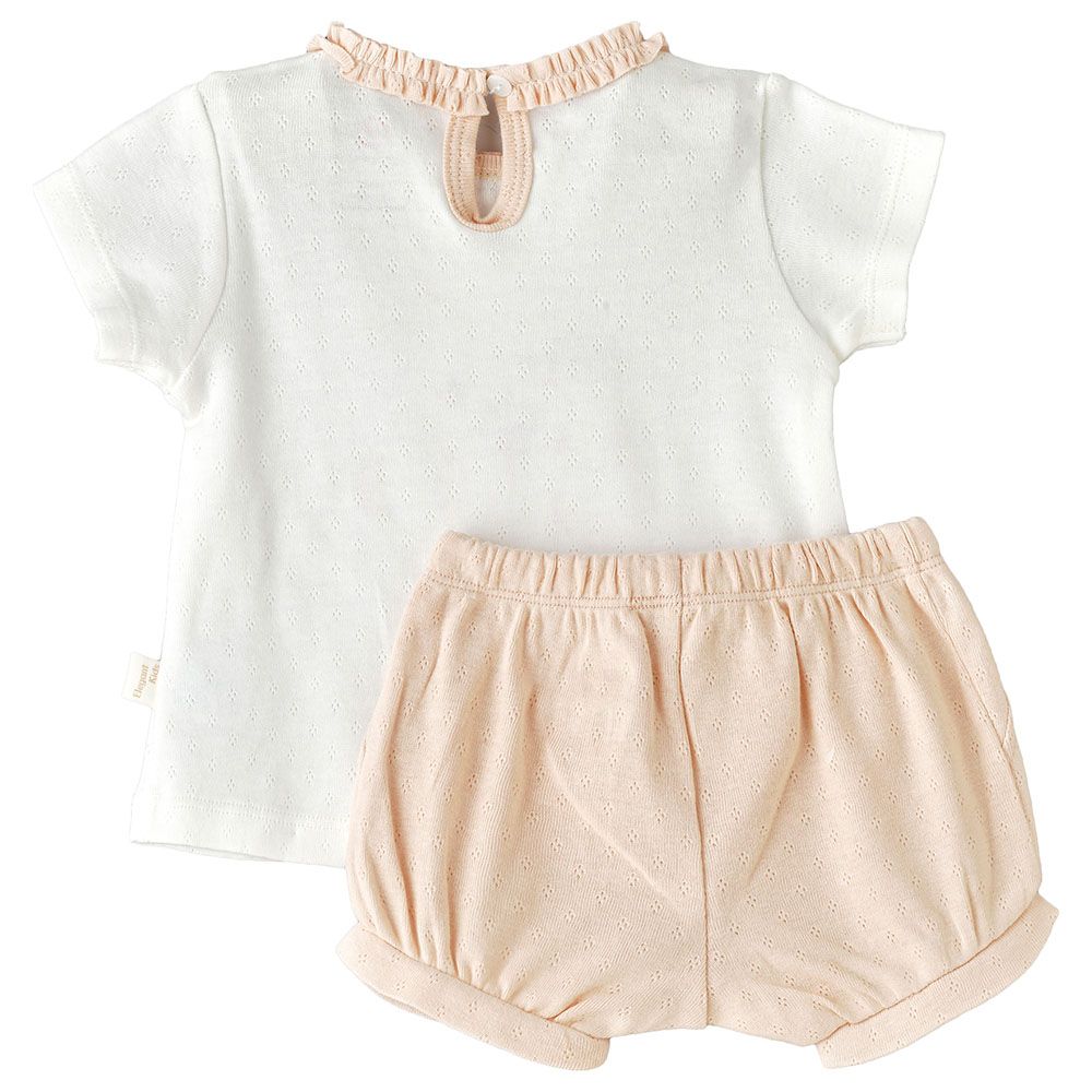 Elegant Kids - 2pc-Set - Girl's Breezy Playful Tee And Diaper Cover