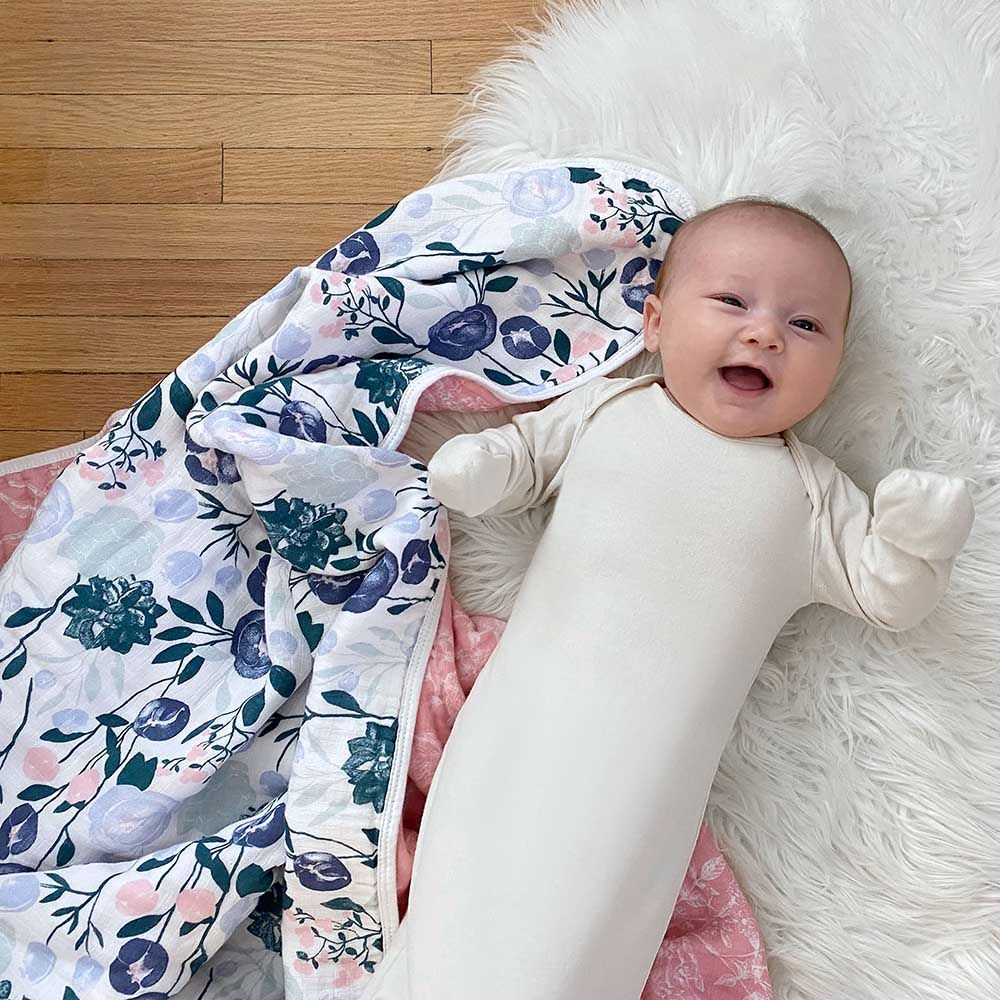 Aden + Anais - Essentials Cotton Muslin Blanket - Flowers Bloom