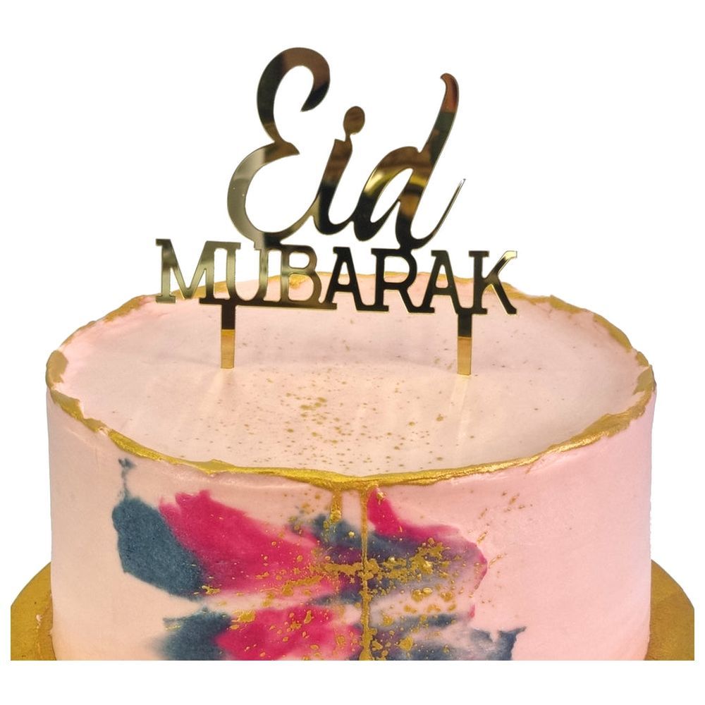 Eid Party - Gold Metallic Eid Mubarak Cake Topper