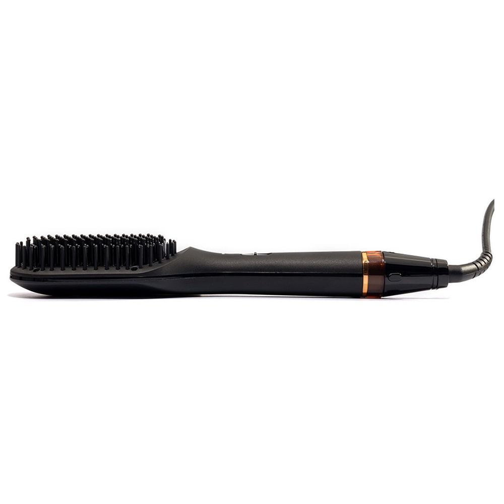 Evvoli - Ceramic Coating Hair Straightening Brush - Black - 66 W