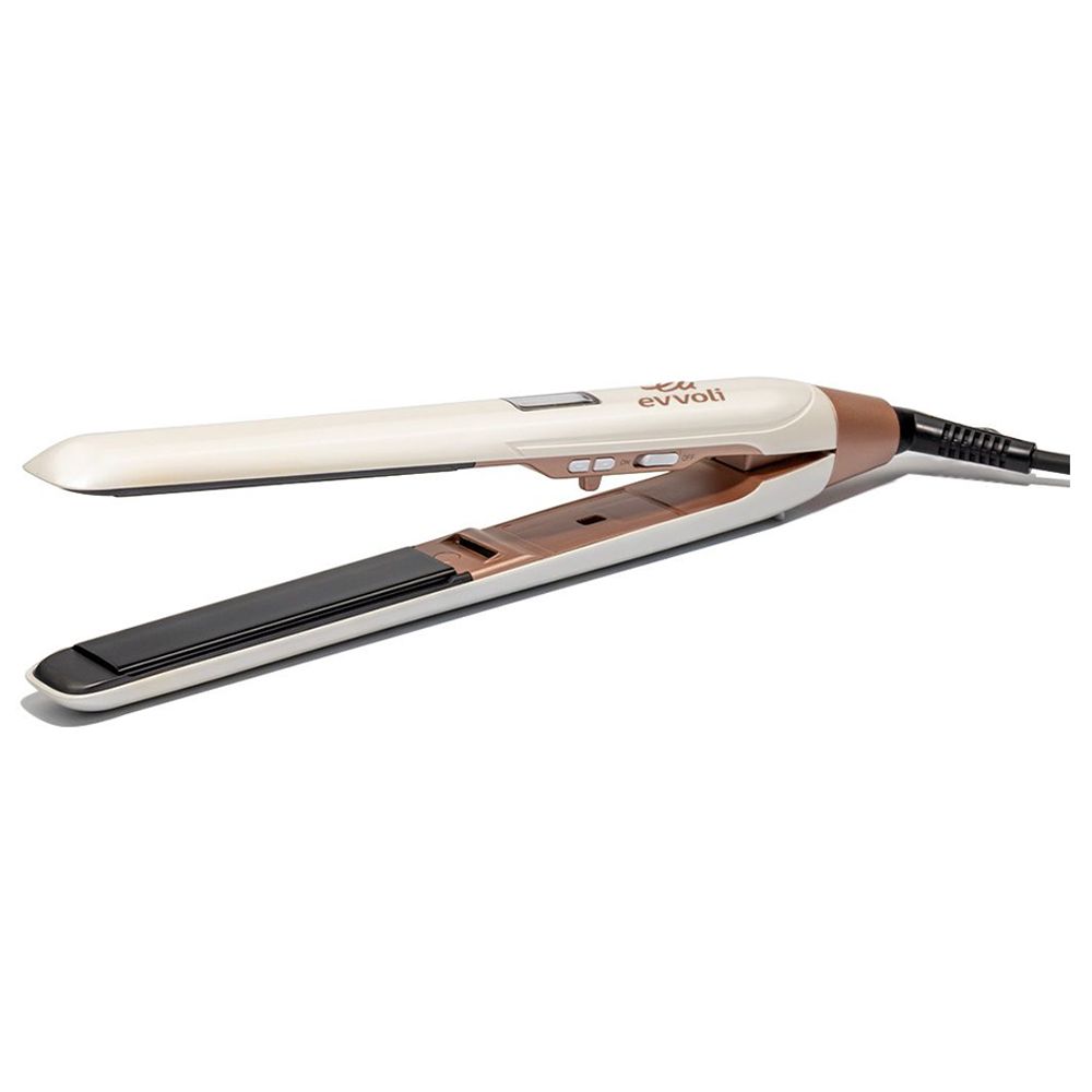 Evvoli - Hair Straightener With Ceramic Coating - White - 54 W