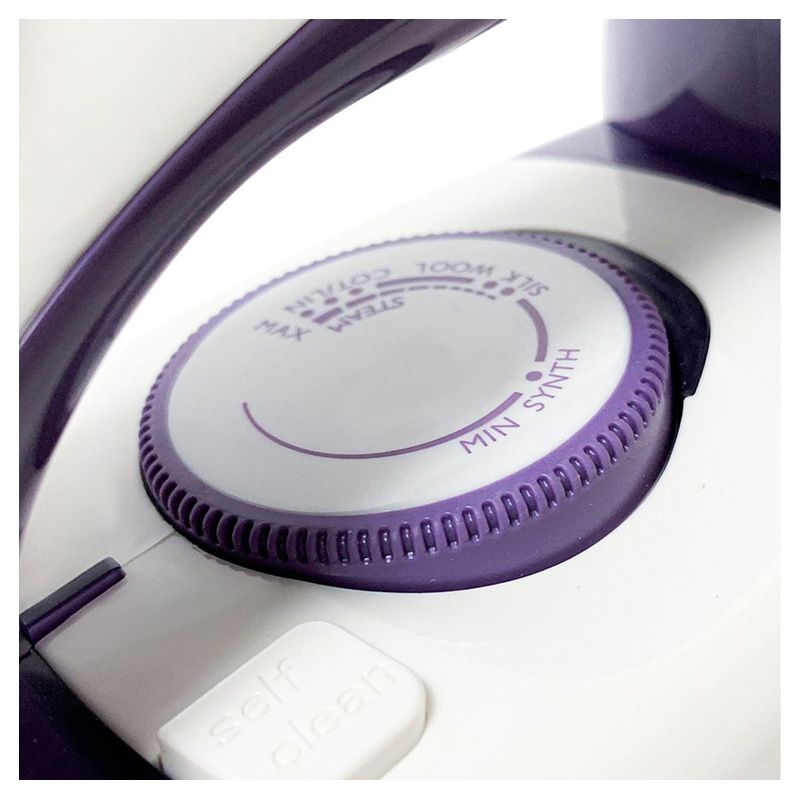 Evvoli - Steam Iron With Ceramic Soleplate - Purple - 2800 W