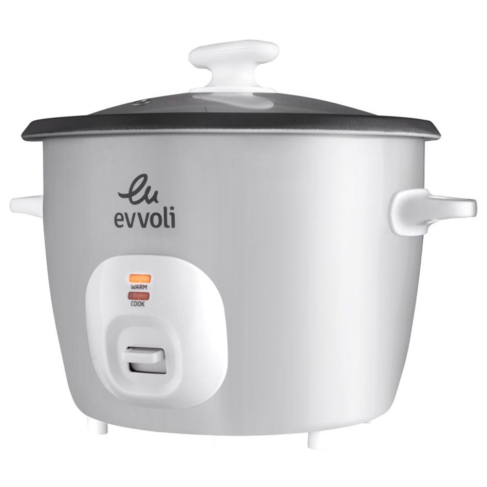 Evvoli - 2-In-1 Rice Cooker With Steamer - White - 4.5 L - 700 W