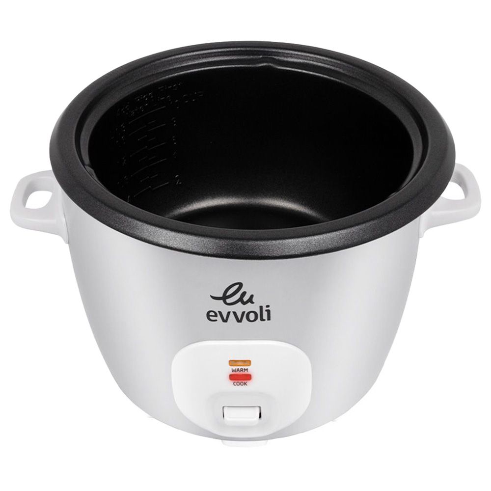 Evvoli - 2-In-1 Rice Cooker With Steamer - White - 4.5 L - 700 W