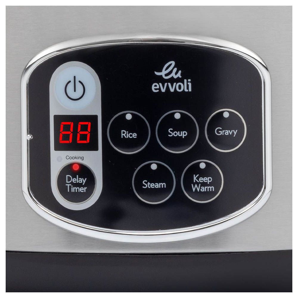 Evvoli - Multifunctional Rice & Grain Cooker - Black - 5 L - 650 W