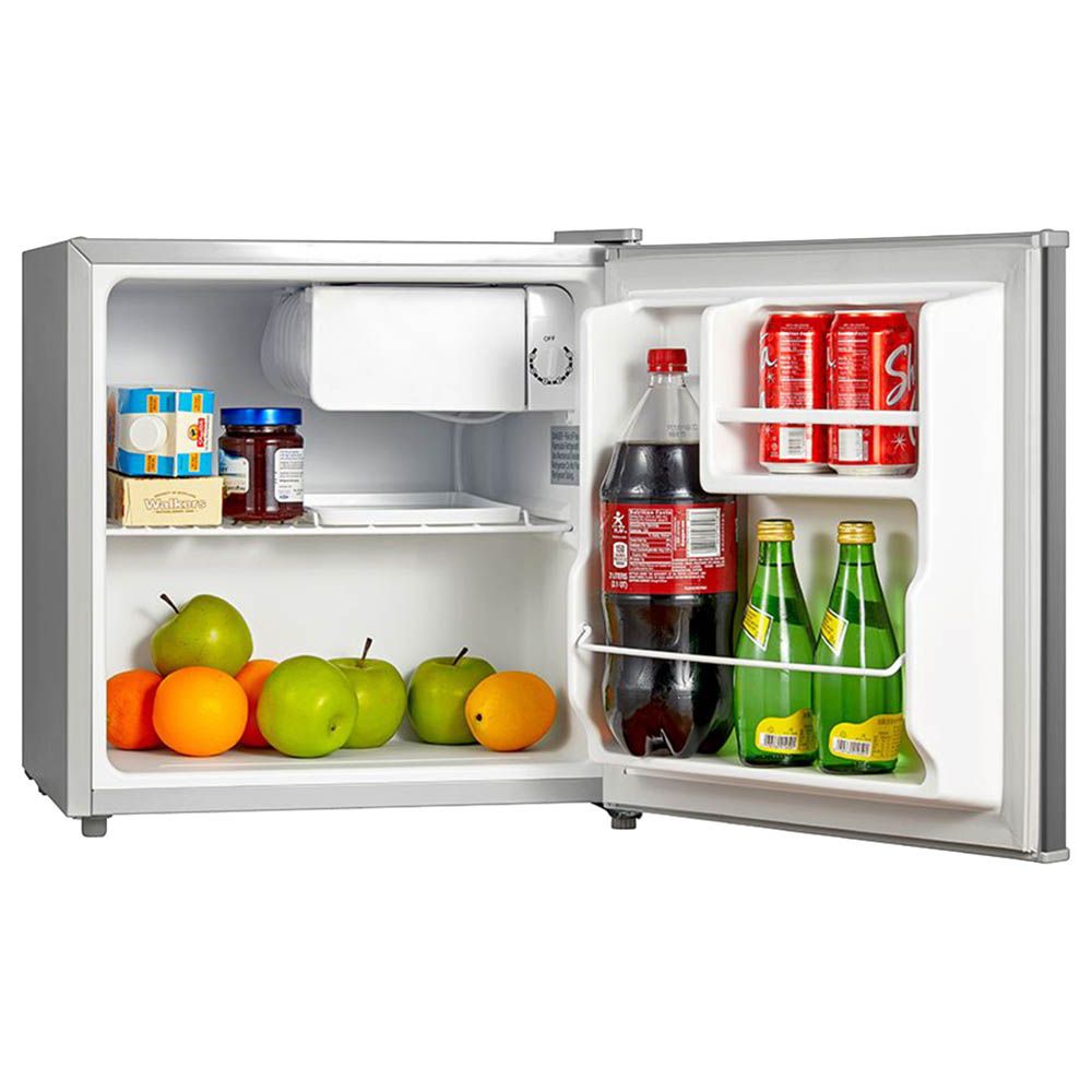 Evvoli - Single Door Mini Refrigerator - Silver - 50 L - 75 W