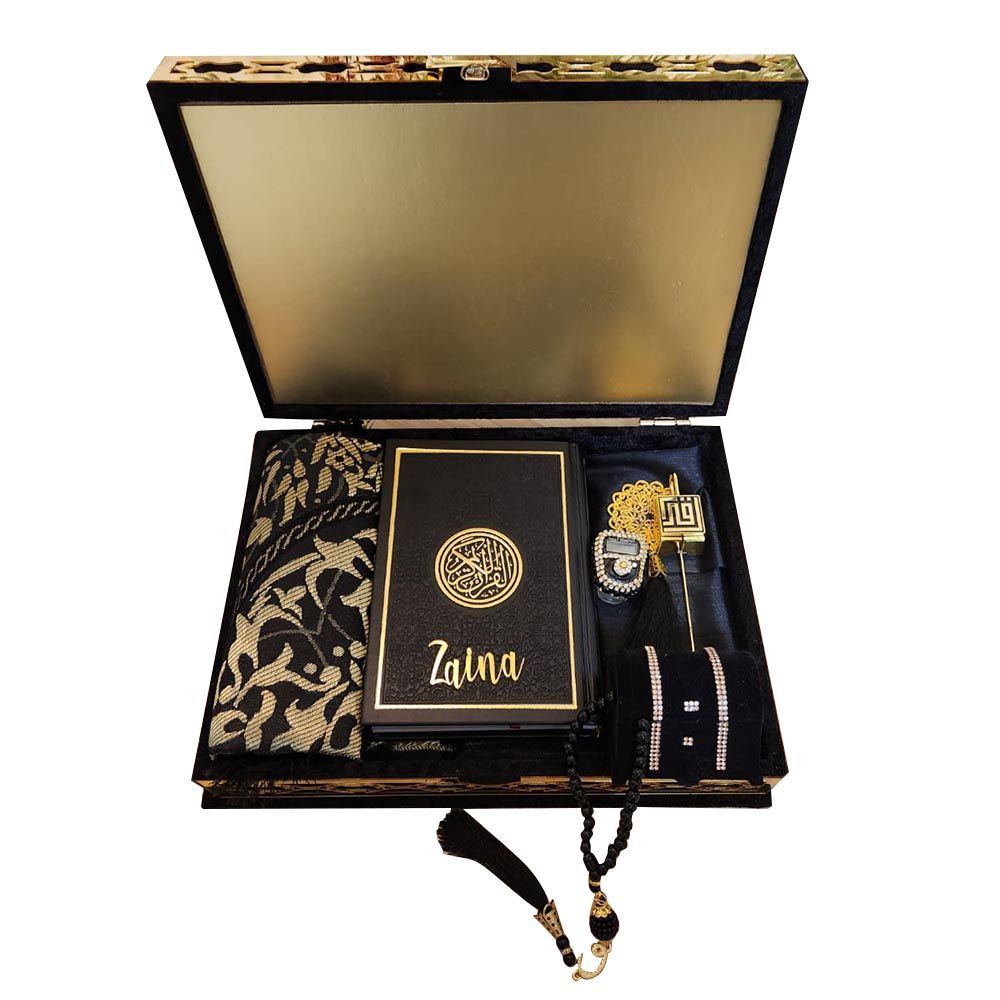 Zayoshe - Exclusive Personalized Islamic Gift Set With Quran - Black