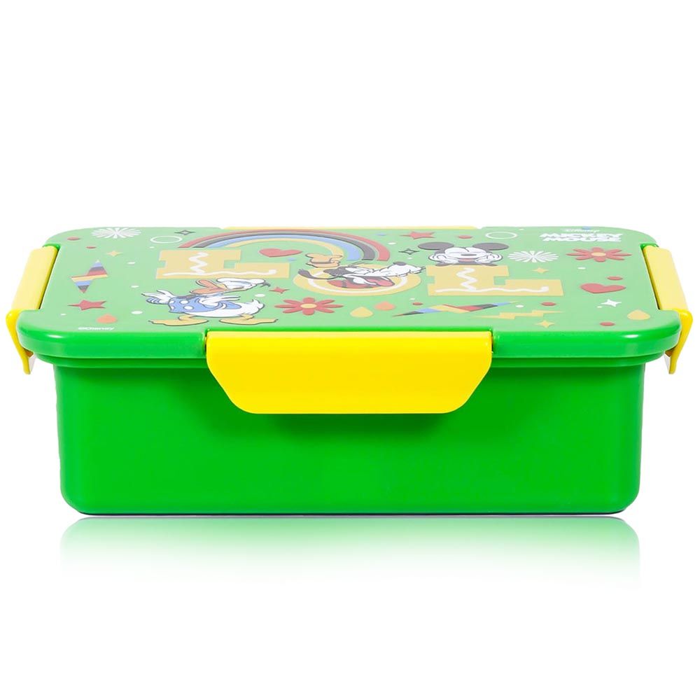 Eazy Kids - Disney Lol Mickey Mouse Bento Lunch Box - Green - 4 Compartments