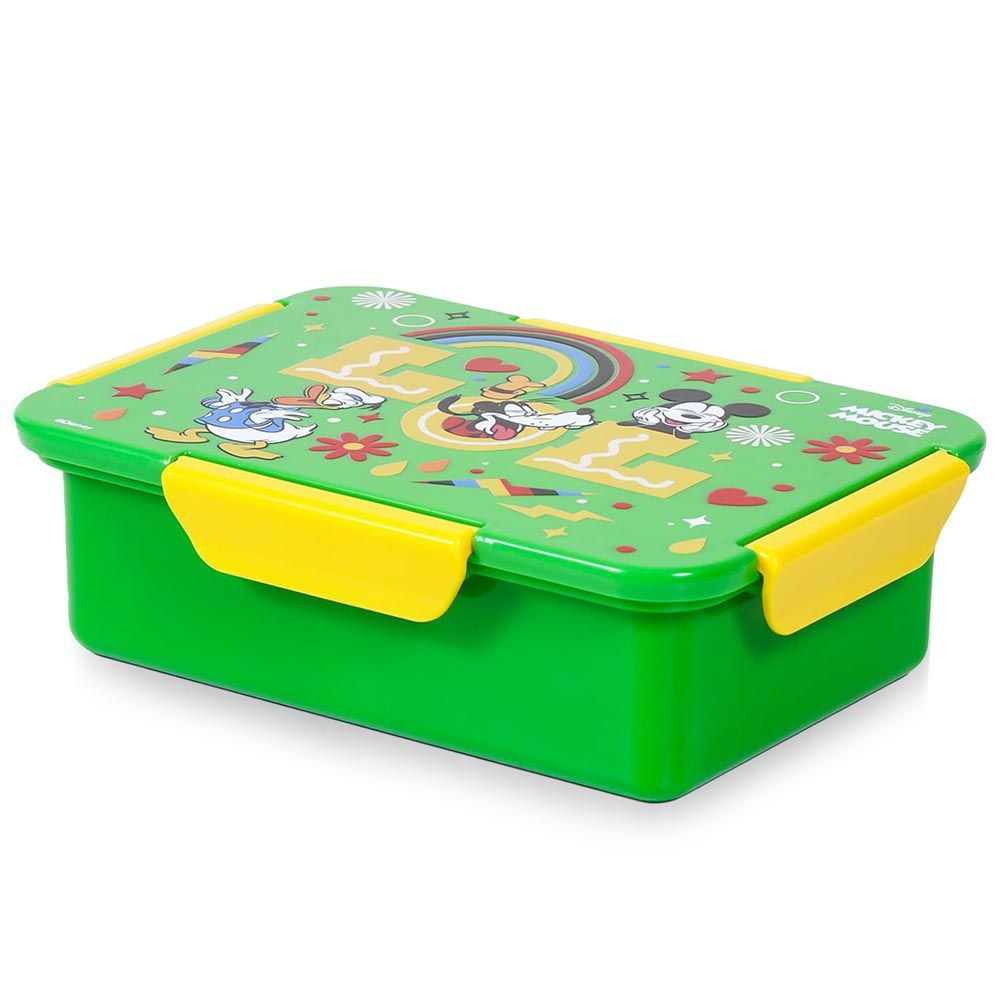 Eazy Kids - Disney Lol Mickey Mouse Bento Lunch Box - Green - 4 Compartments