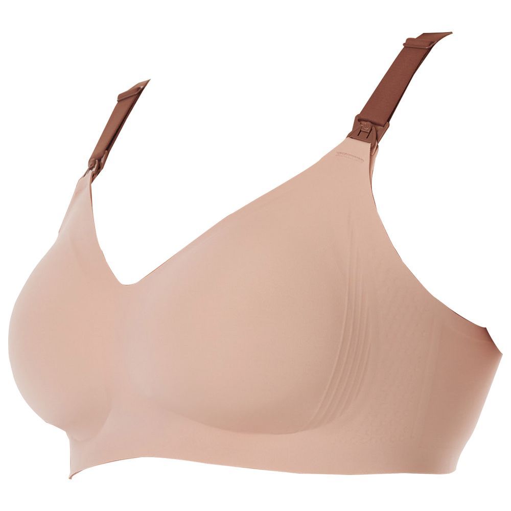 Momcozy - Stylish V Jelly Strip Lift Nursing Bra - Oyster Pink