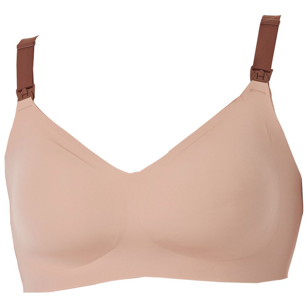 Momcozy - Stylish V Jelly Strip Lift Nursing Bra - Oyster Pink