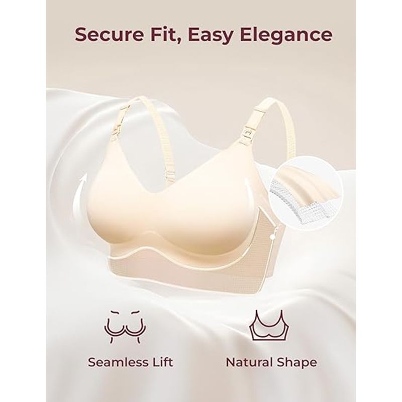 Momcozy - Smooth Ultra Soft & Omni Maternity Nursing Bra - Cream