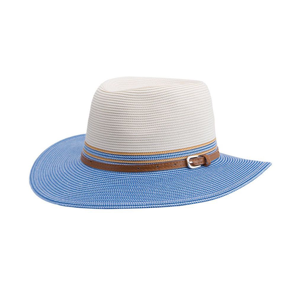 House of Ord - Bella Hat - Ivory/Blue - 58cm