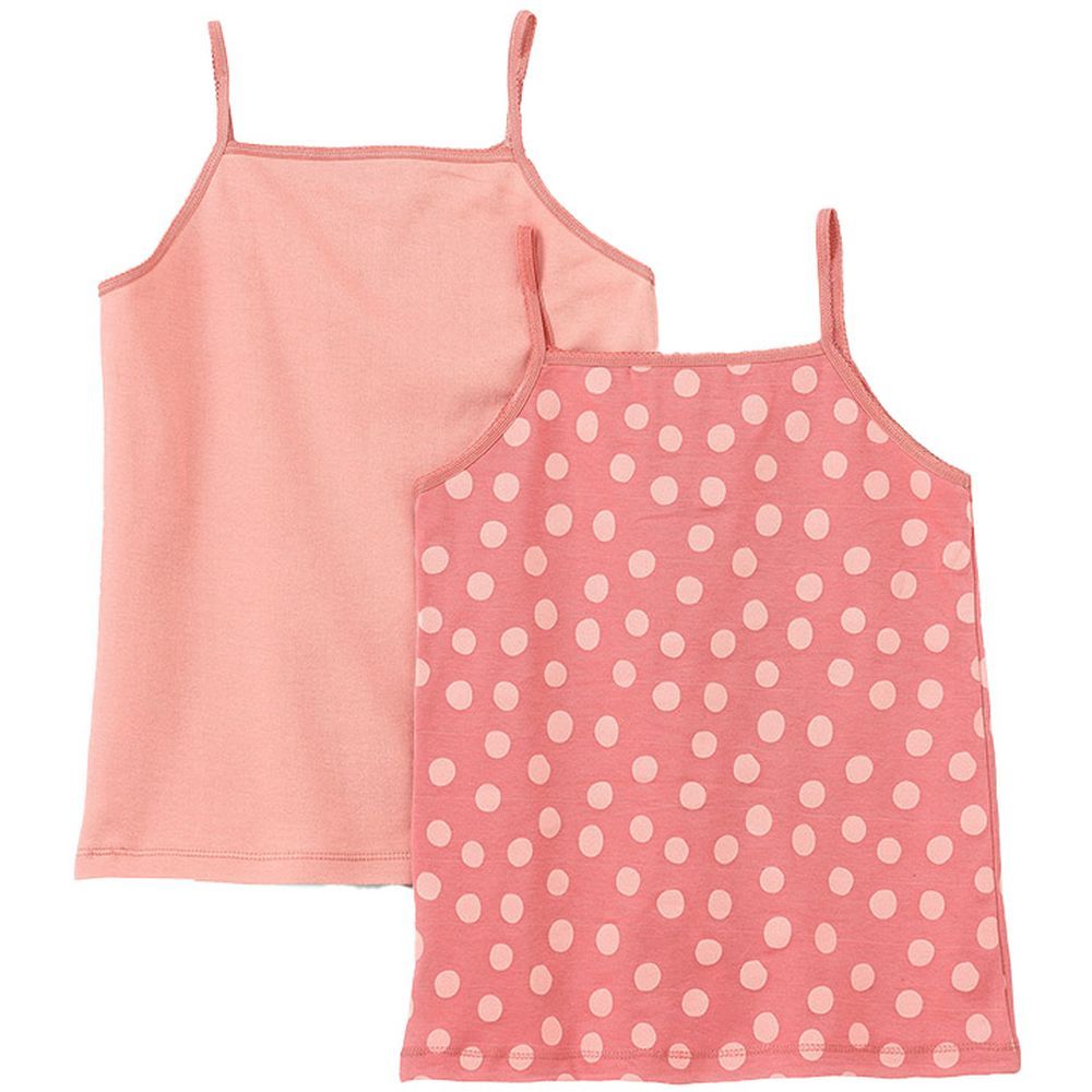 Jelliene - 2pc-Set - Girl's Soft Cotton Vests - Pink