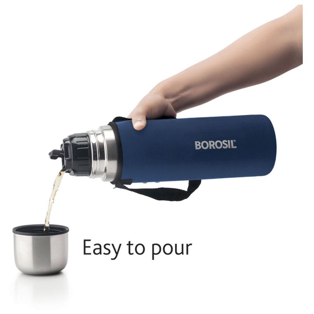 Borosil - Vacuum Insulated Thermo Flask With Carry Jacket - 1000 ml