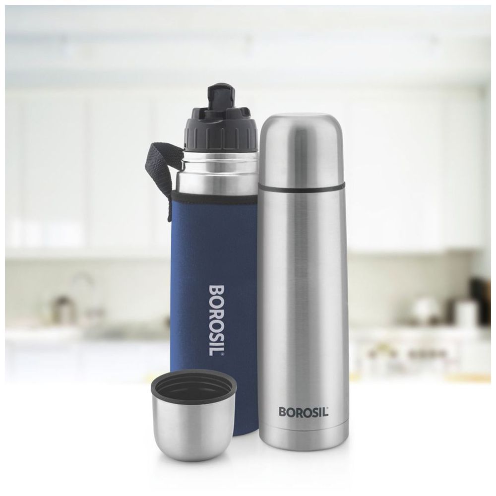 Borosil - Vacuum Insulated Thermo Flask With Carry Jacket - 750 ml