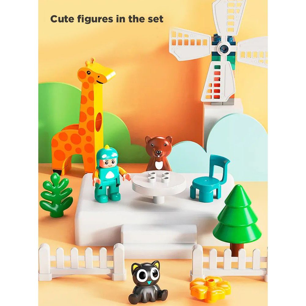 Feelo - Roof Slide Building Blocks Set- 255 Pcs