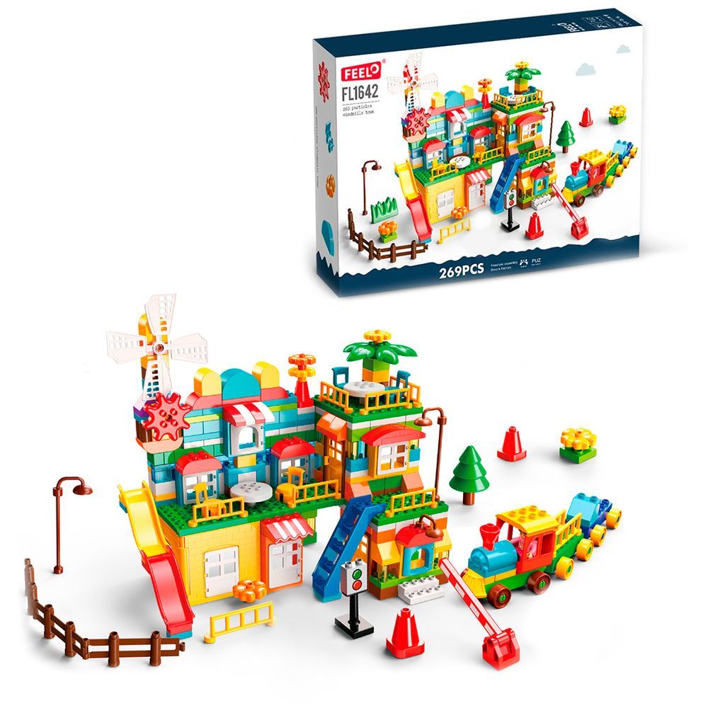 Feelo - Windmills Town Building Blocks Set - 269 Pcs