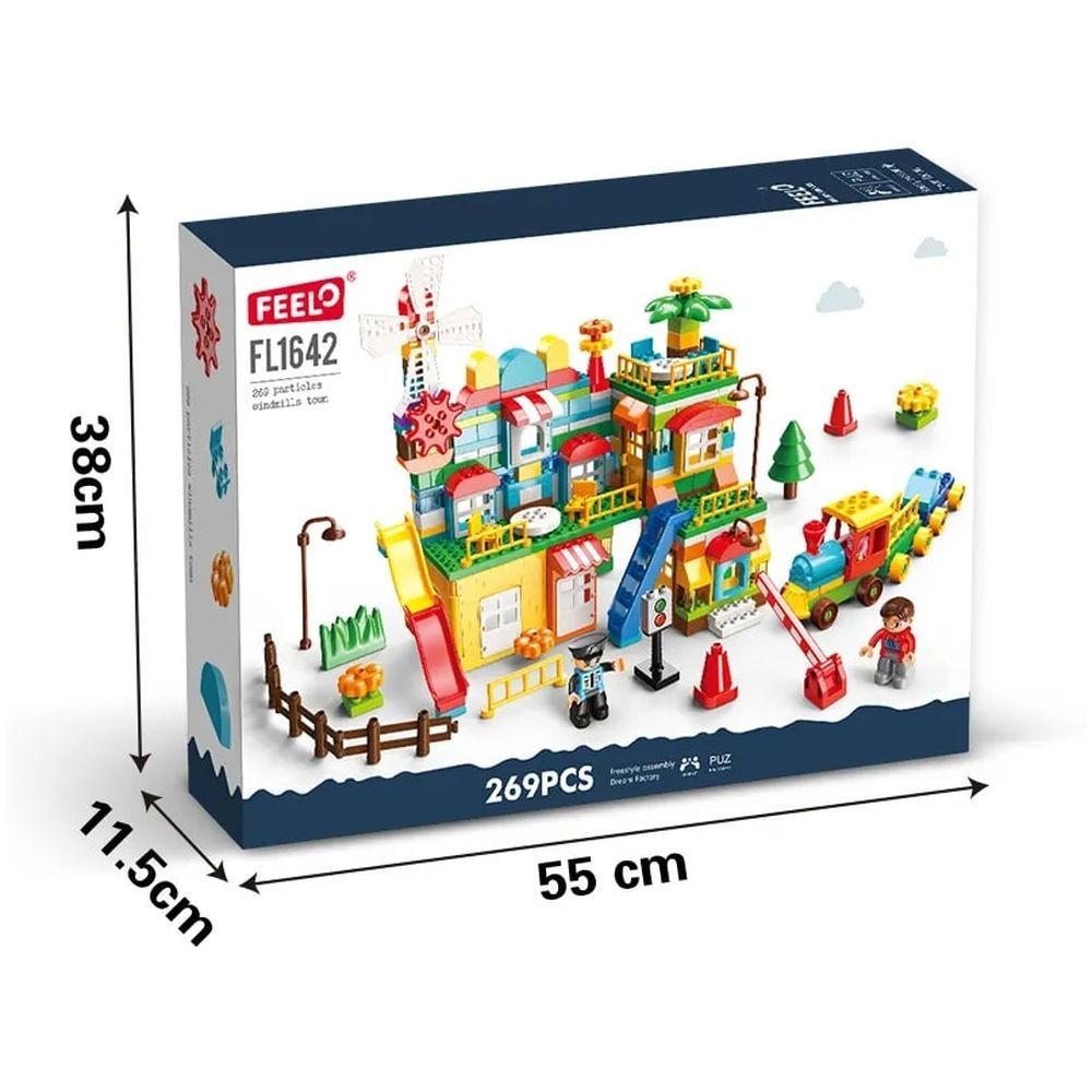 Feelo - Windmills Town Building Blocks Set - 269 Pcs