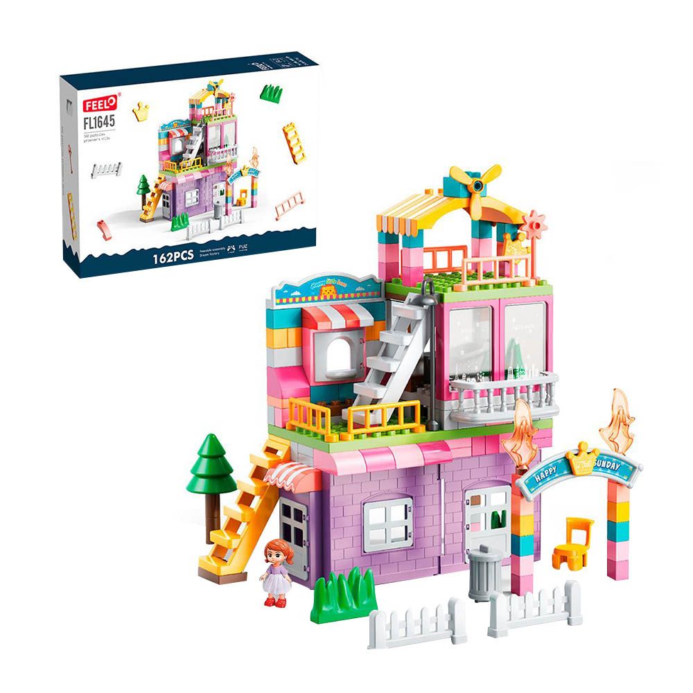 Feelo - Princess's Villa Building Blocks Set - 162 Pcs