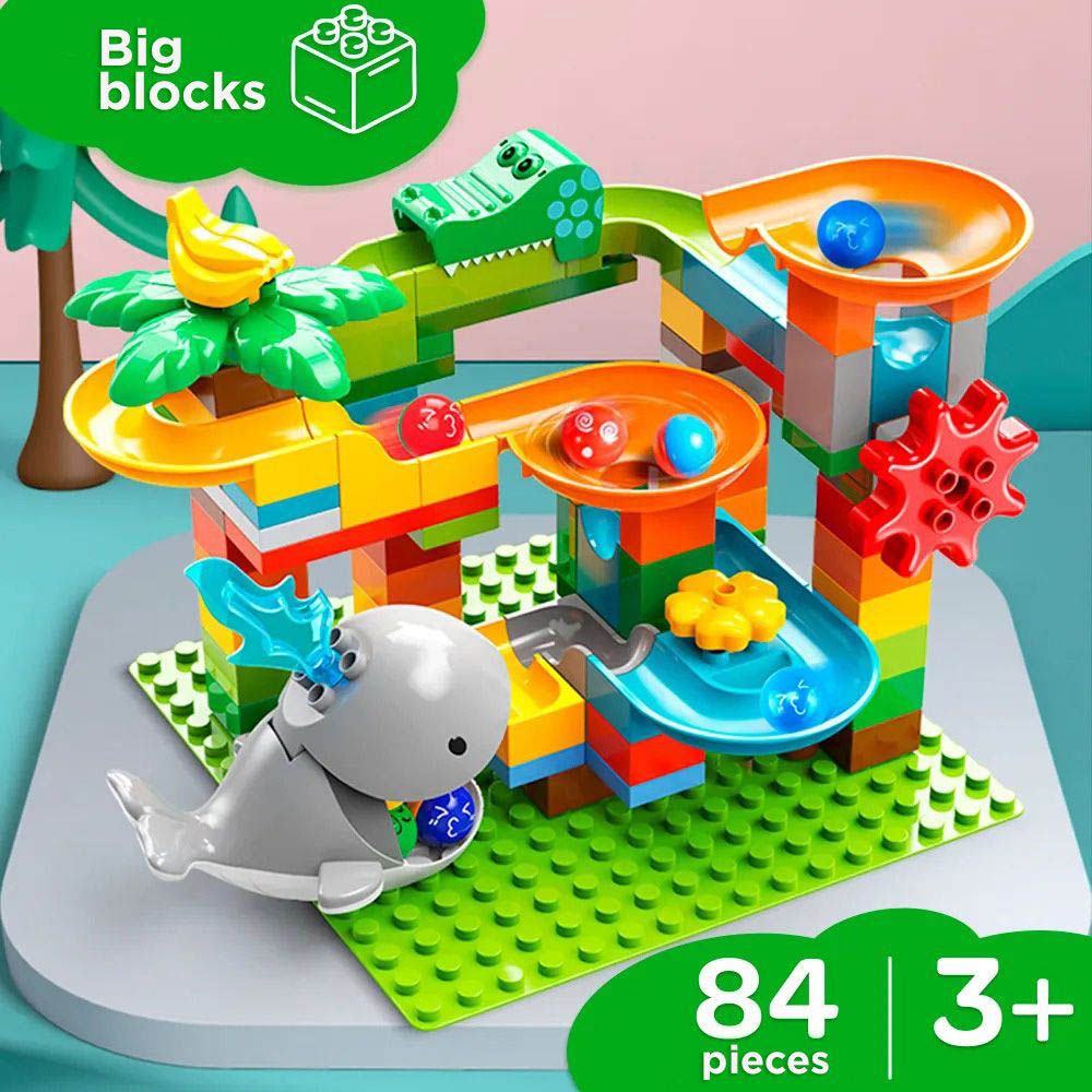 Feelo - Whale Slide Building Blocks Set - 84 Pcs