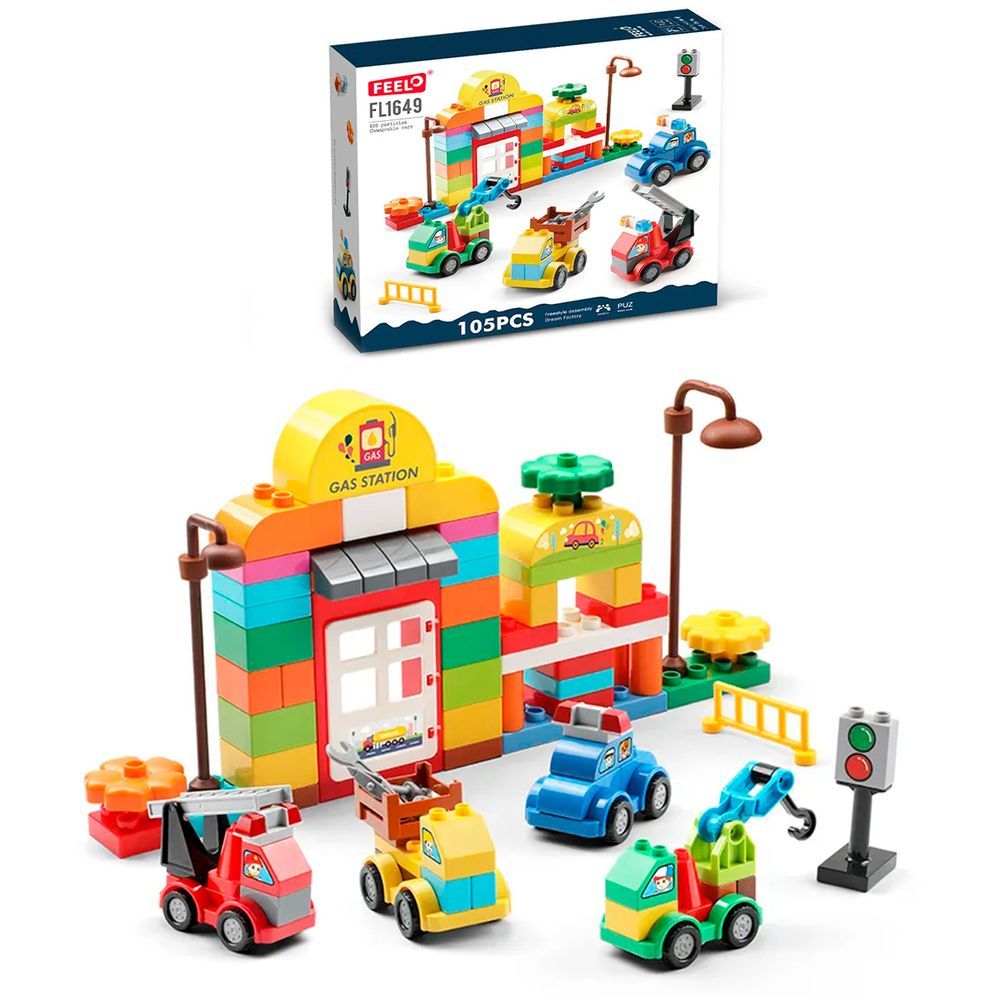 Feelo - Set of Cars Building Blocks Set - 105 Pcs