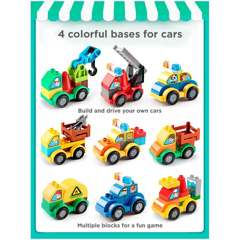 Feelo - Set of Cars Building Blocks Set - 105 Pcs