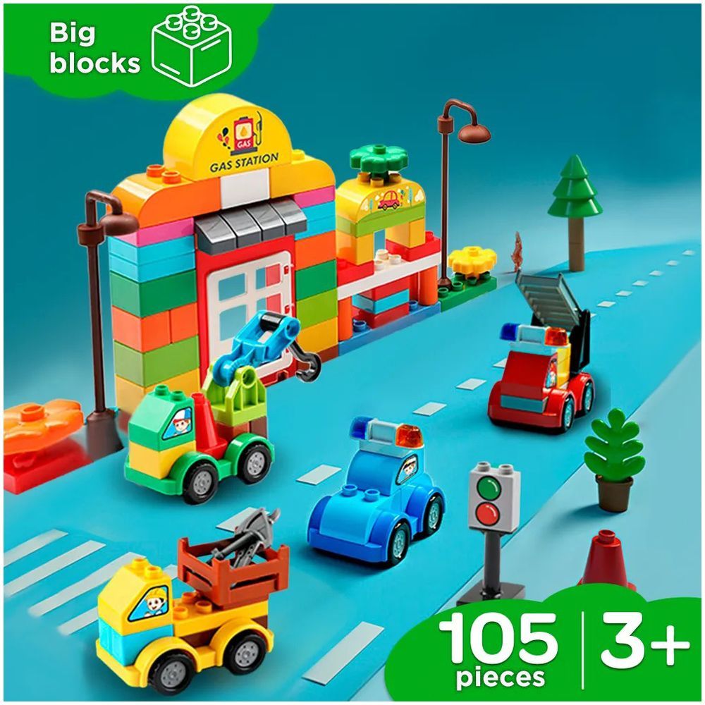 Feelo - Set of Cars Building Blocks Set - 105 Pcs