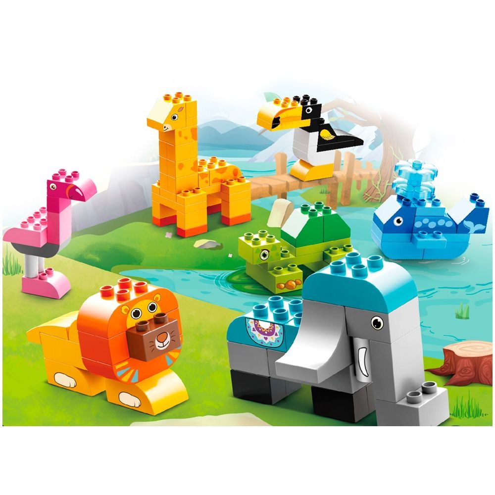 Feelo - Jungle Animals Building Blocks Set - 102 Pcs