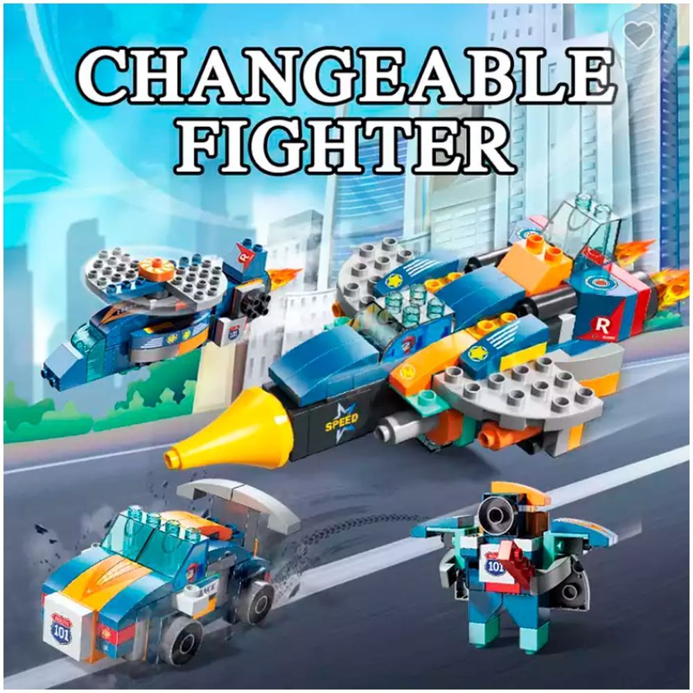 Feelo - 4 -In-1 Fighter Building Blocks Set - 87 Pcs