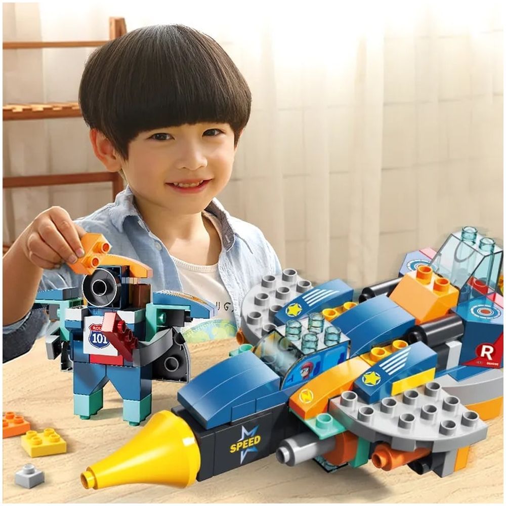 Feelo - 4 -In-1 Fighter Building Blocks Set - 87 Pcs