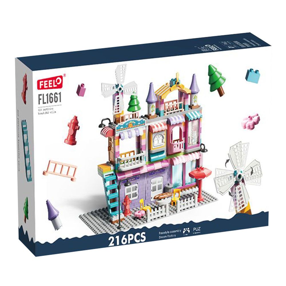 Feelo - Princess Villa Building Blocks Set - 216 Pcs