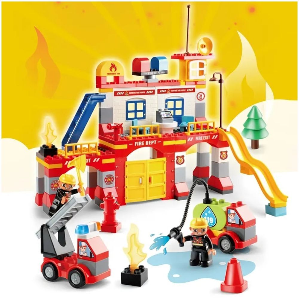 Feelo - Fire Fighting Station Building Blocks Set -145 Pcs