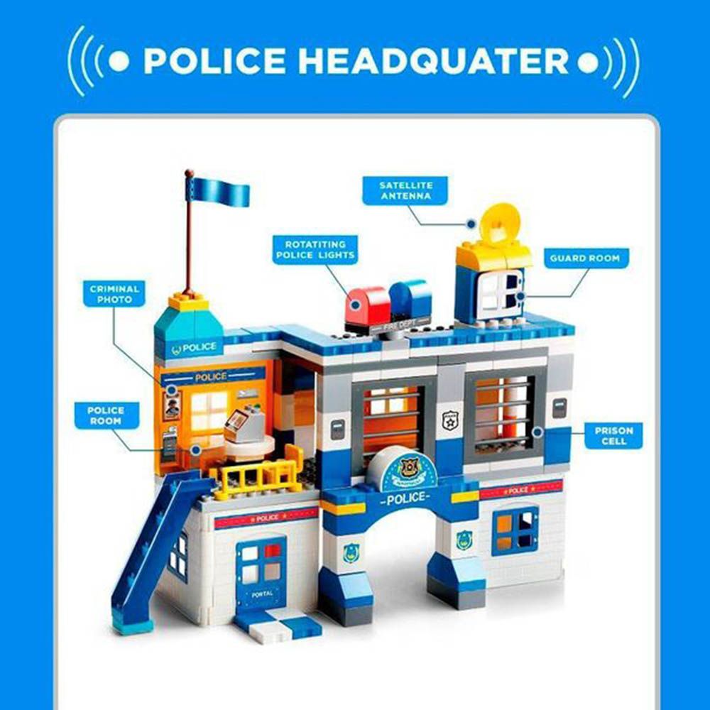 Feelo - Police Station Building Blocks Set - 167 Pcs