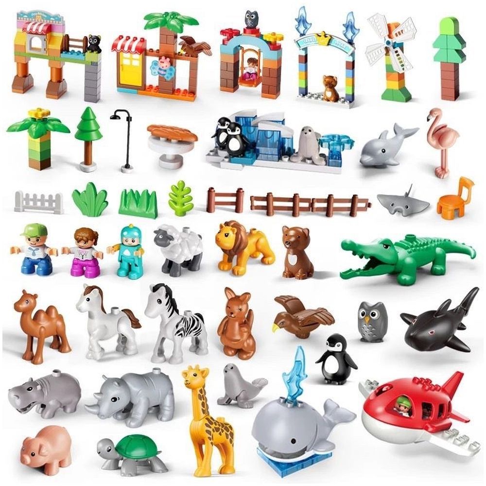 Feelo - Wonderful Animals Building Blocks Set - Blue - 186 Pcs