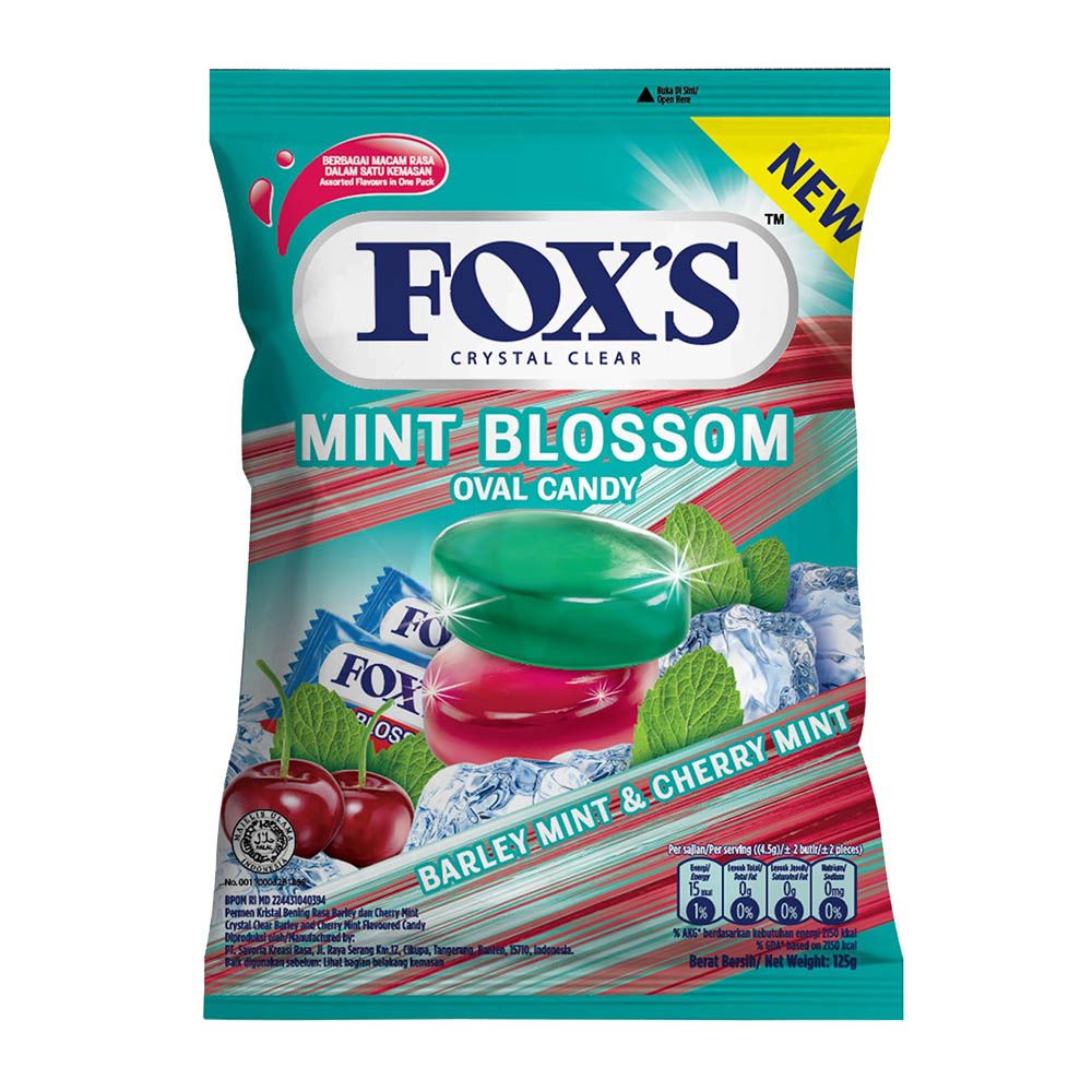 Fox's - Mint Blossom Oval Candy Bag - 125 g