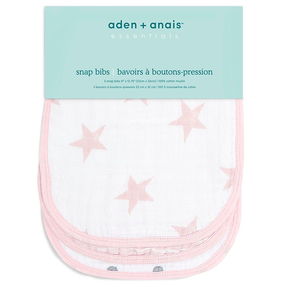 Aden + Anais - Cotton Muslin Baby Snap Bibs - Doll - Pack of 3