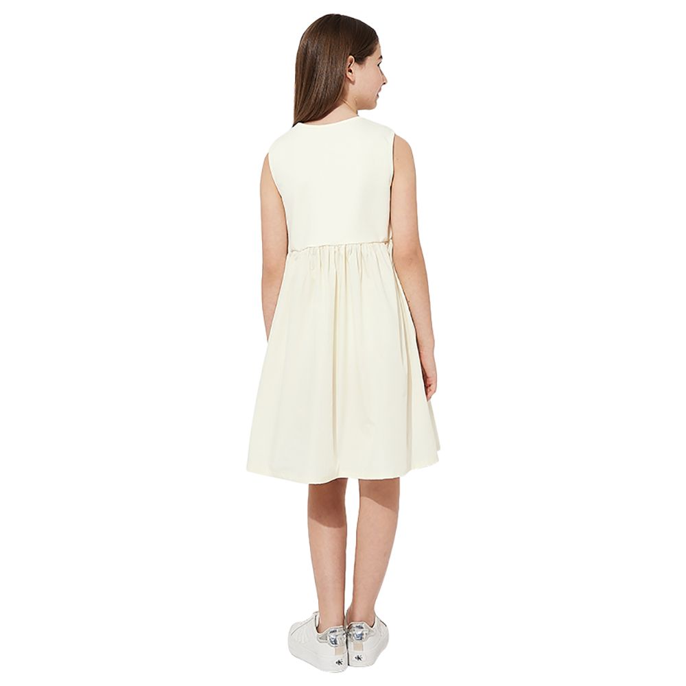 Calvin Klein - Iridescent Monogram Mixm Dress - White