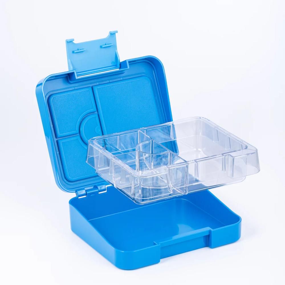 Rainbow Skool - 4 Compartment Mini Lunch Box - Rocket - Blue