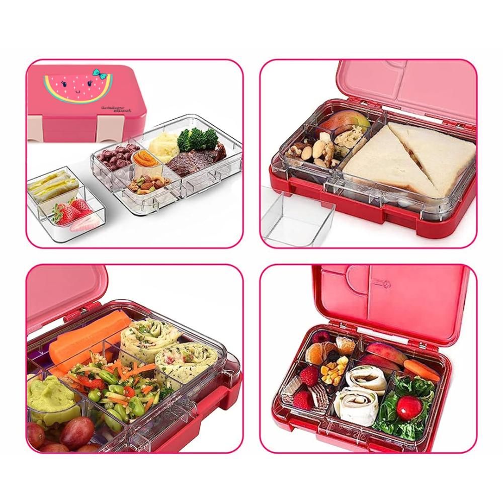 Rainbow Skool - 4-6 Compartment Lunch Box - Watermelon - Pink