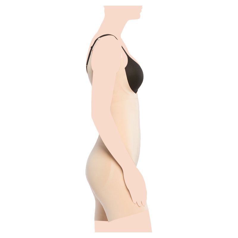 Klynn-Spanx - Open Bust Mid Thigh Body Suit - Nude