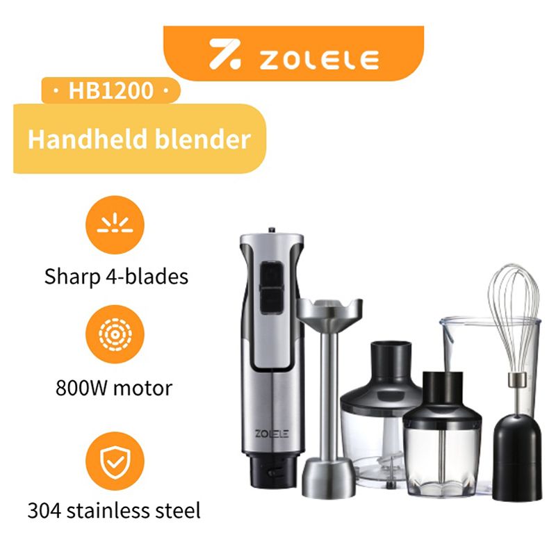 Zolele - 4-In-1 Immersion Blender - White