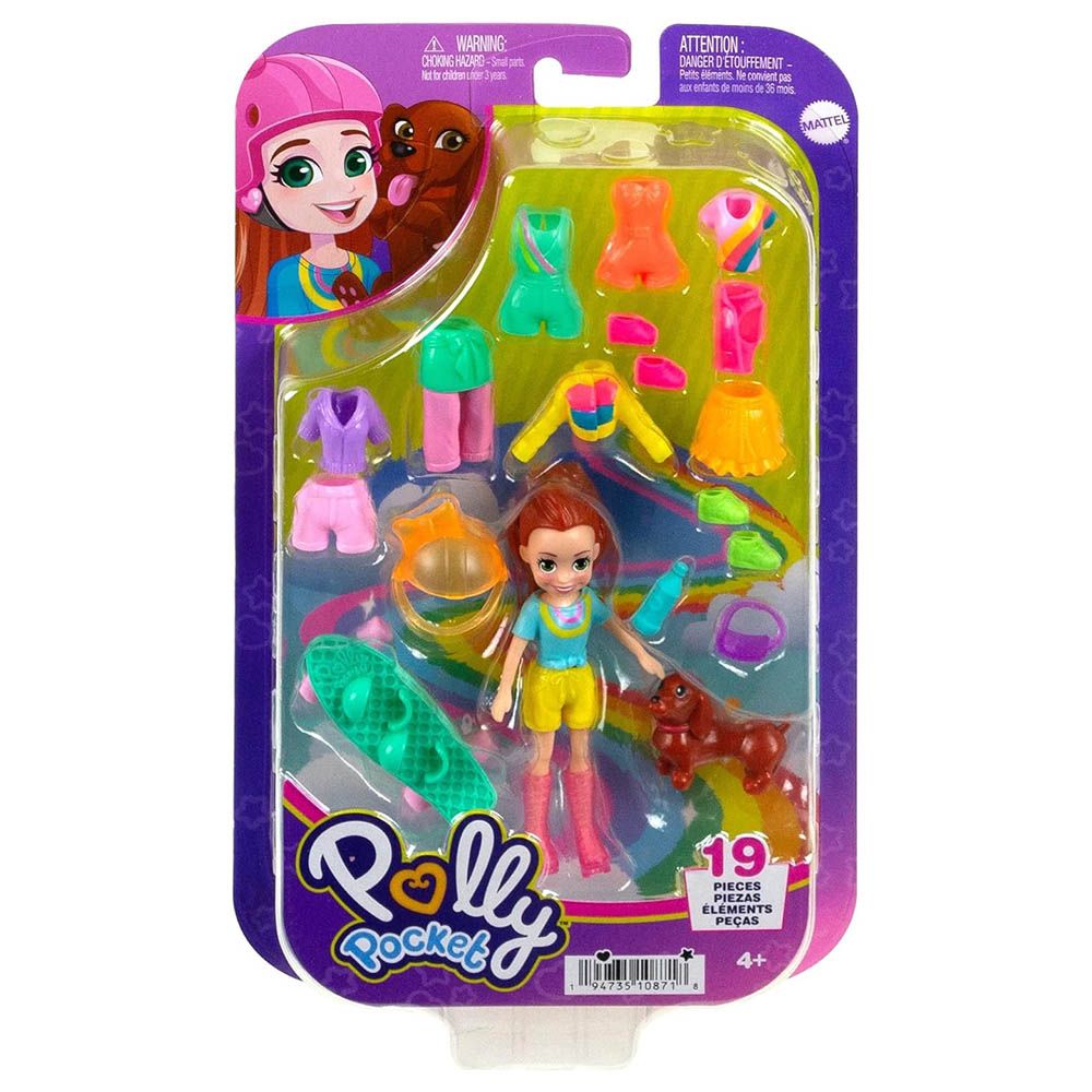 Mattel Games - Polly Pocket Dolls & Accessories - 19pcs - 3-Inch