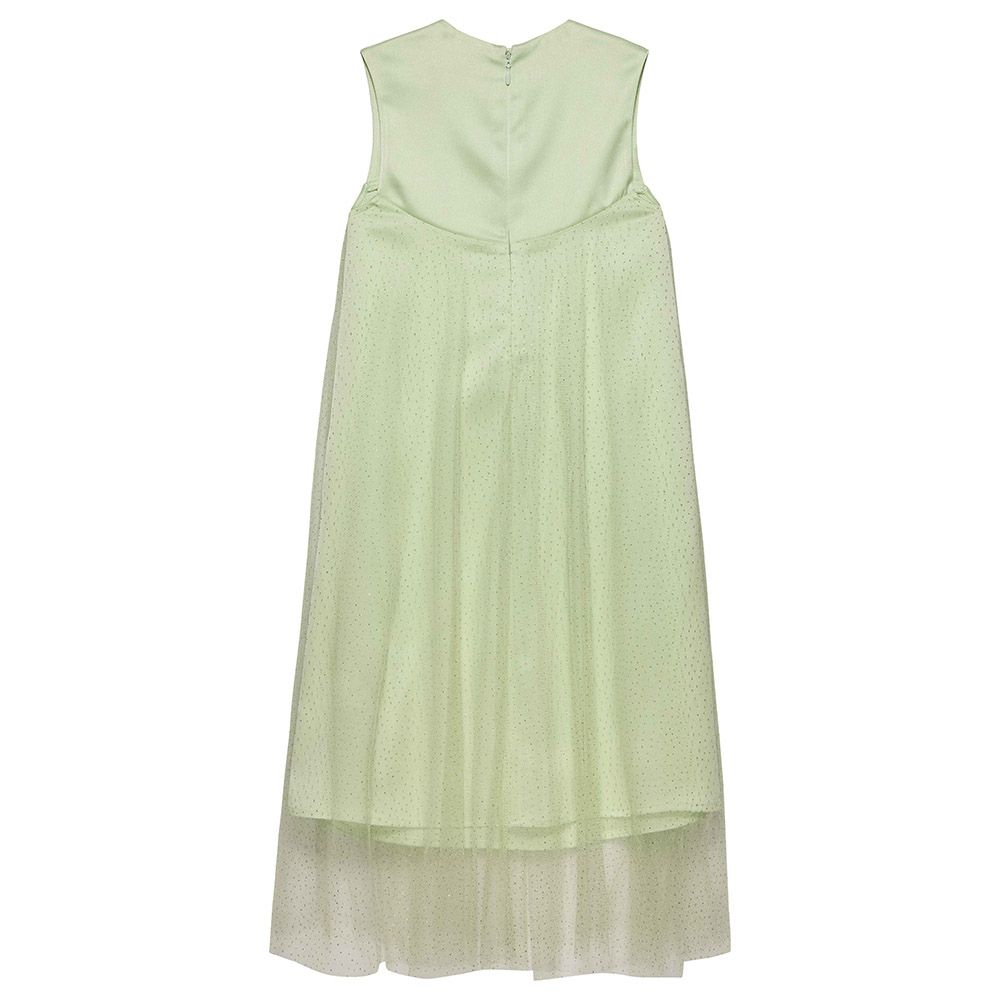 Calvin Klein - Cap Shimmer Layered Dress - Green