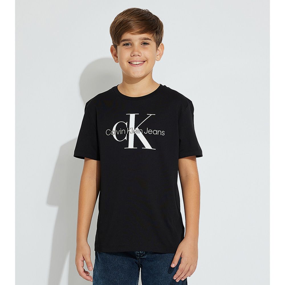 Calvin Klein - Ck Monogram Short Sleeves T-Shirt - Black