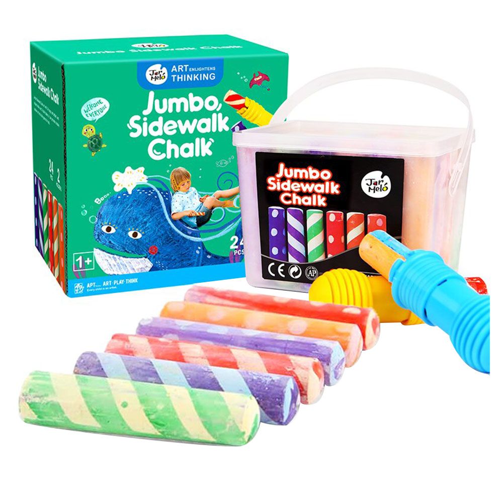 Jar Melo - Jumbo Sidewalk Chalk - 24 Pcs